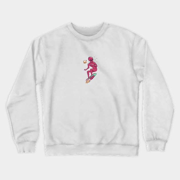 Alien Skate | Rolling the Galaxy Crewneck Sweatshirt by ogdsg